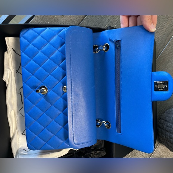 Chanel Electric Blue Medium Double Flap Bag - Picture 4 of 13